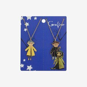 Wybie & Coraline Button Eyes Dolls Exclusive Coraline Best Friend Necklace Set